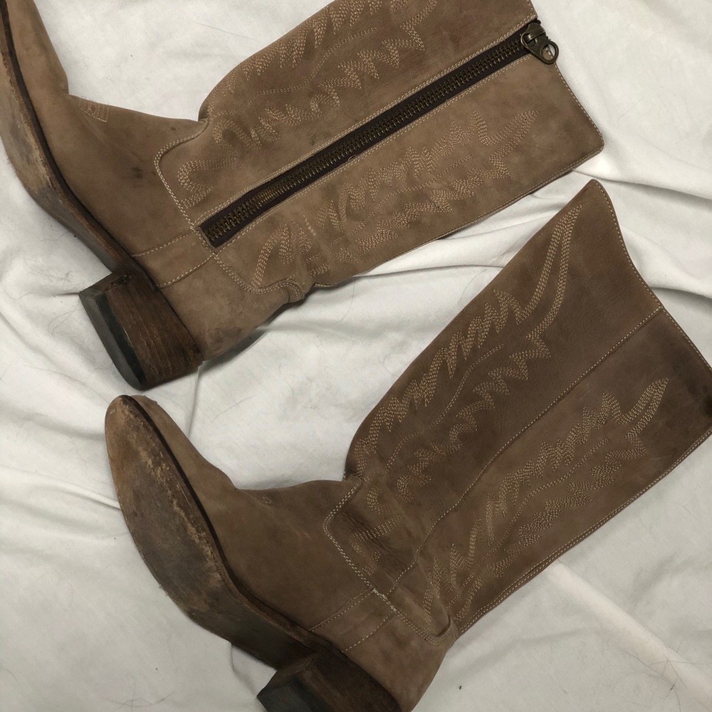 Brown Leather Graced Cowboy Steve Madden Boots